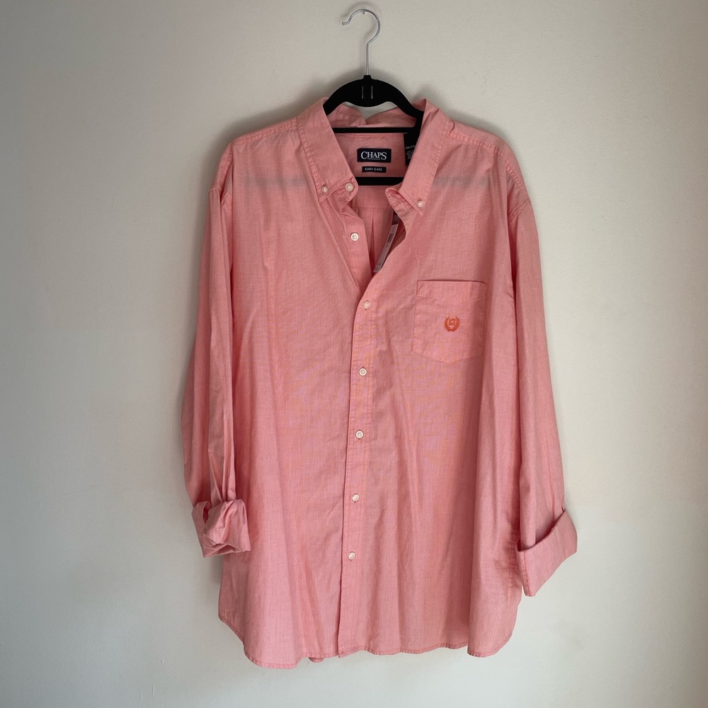 NWT Gorgeous Chaps Men’s bottom-down shirt. XXL